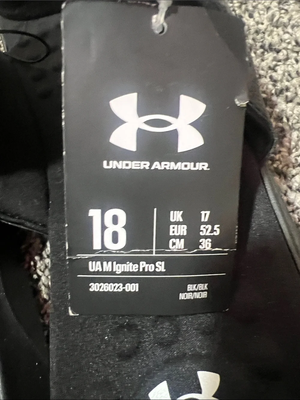 Under Armour Black Slide Sandals with White Logo for Men